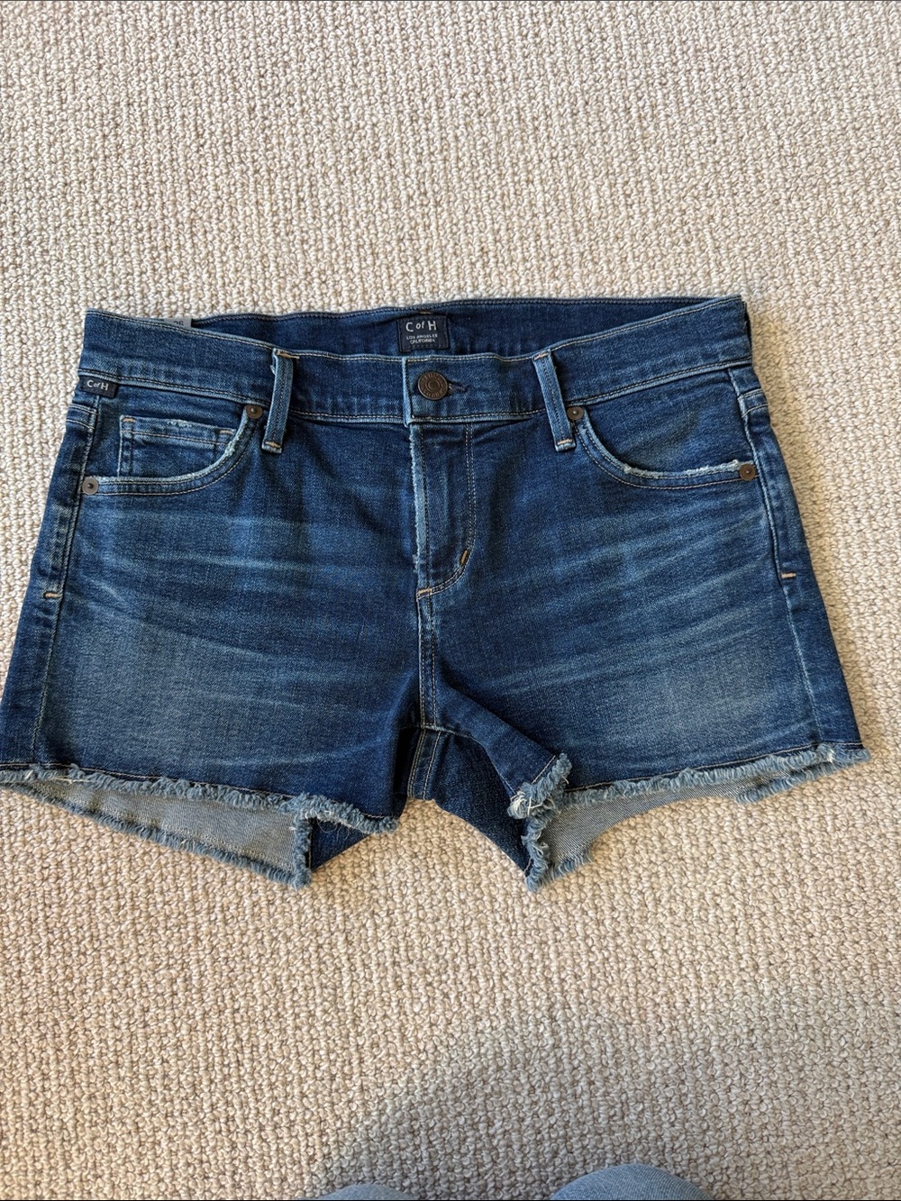 Citizens Of Humanity Dark Blue Denim Cutoff Shorts